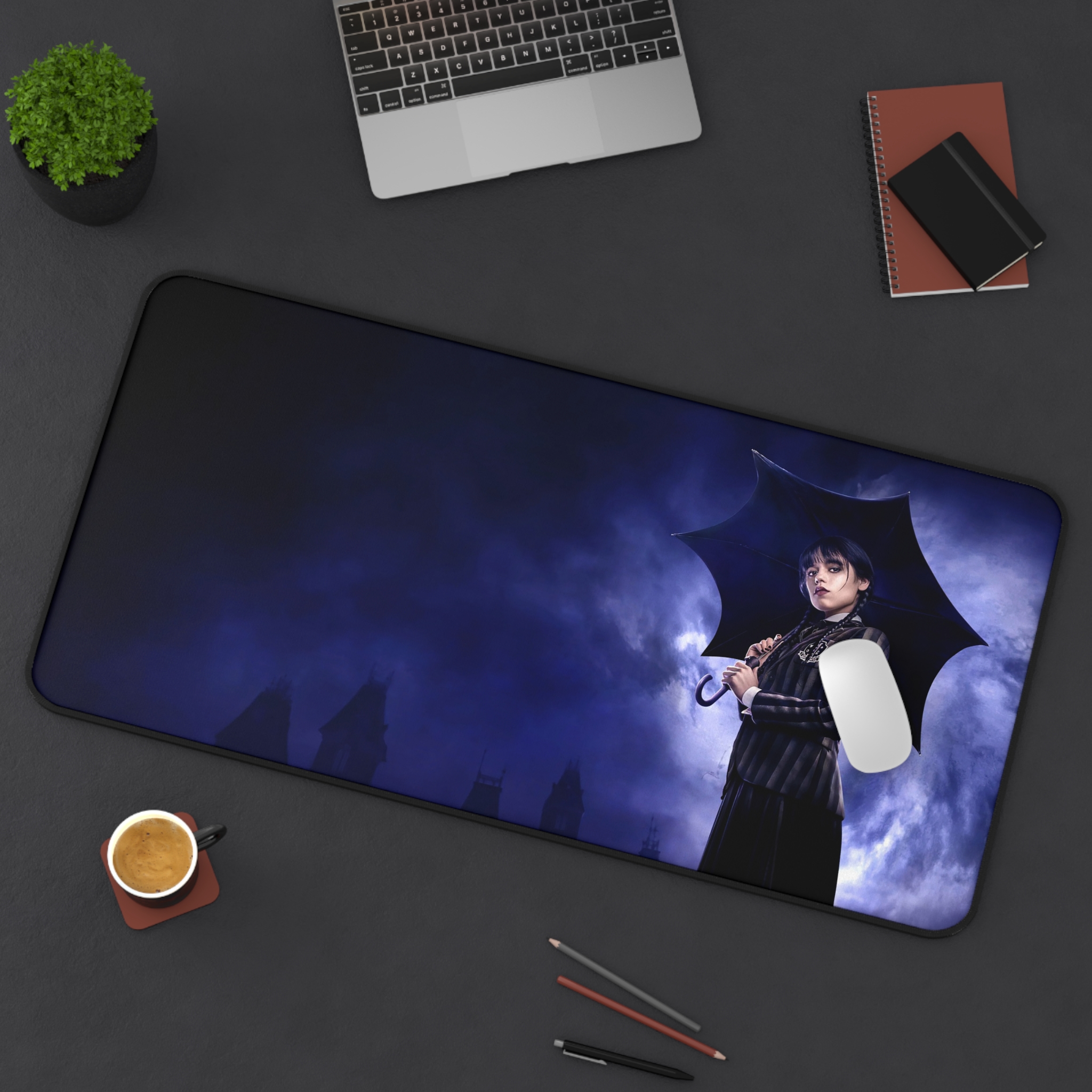 Wednesday Addams Jenna Ortega Desk Mat – Gaming Mouse Pad – Stitched Edges