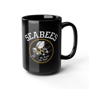 Seabee’s US Navy History Buff Mug 15oz – Custom Design – High Quality