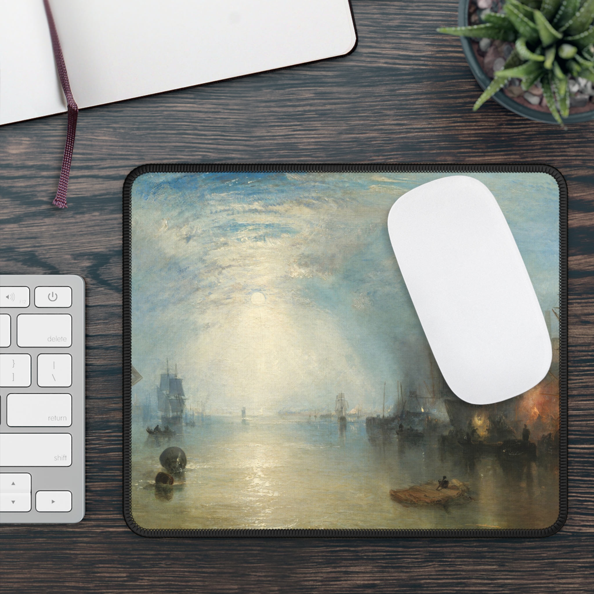 Keelmen Heaving in Coals by Moonlight Mouse Pad 9×7 - view 3