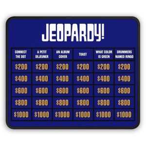 Jeopardy! Funny SNL Categories Game Show – Premium Quality Mouse Pad 9×7″