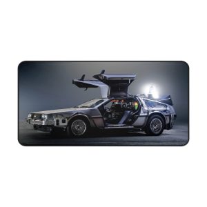 Delorian Back to the Future – High Quality Stitched Edges – Desk Mat Mouse Pad