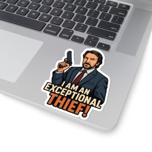Hans Gruber Vinyl Sticker | Die Hard “I Am an Exceptional Thief!” | Movie Fan