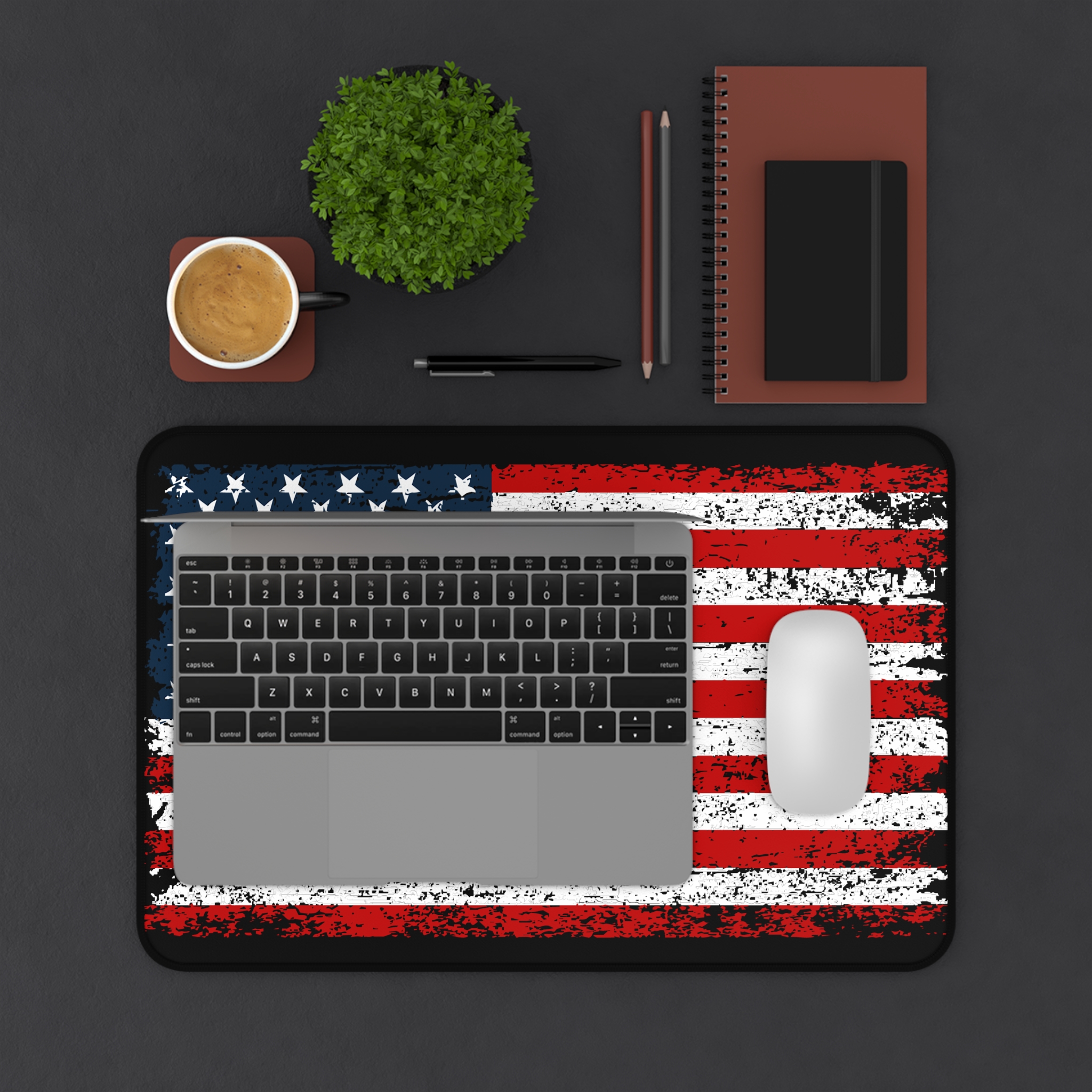 USA Flag Distressed Desk Mat - view 8
