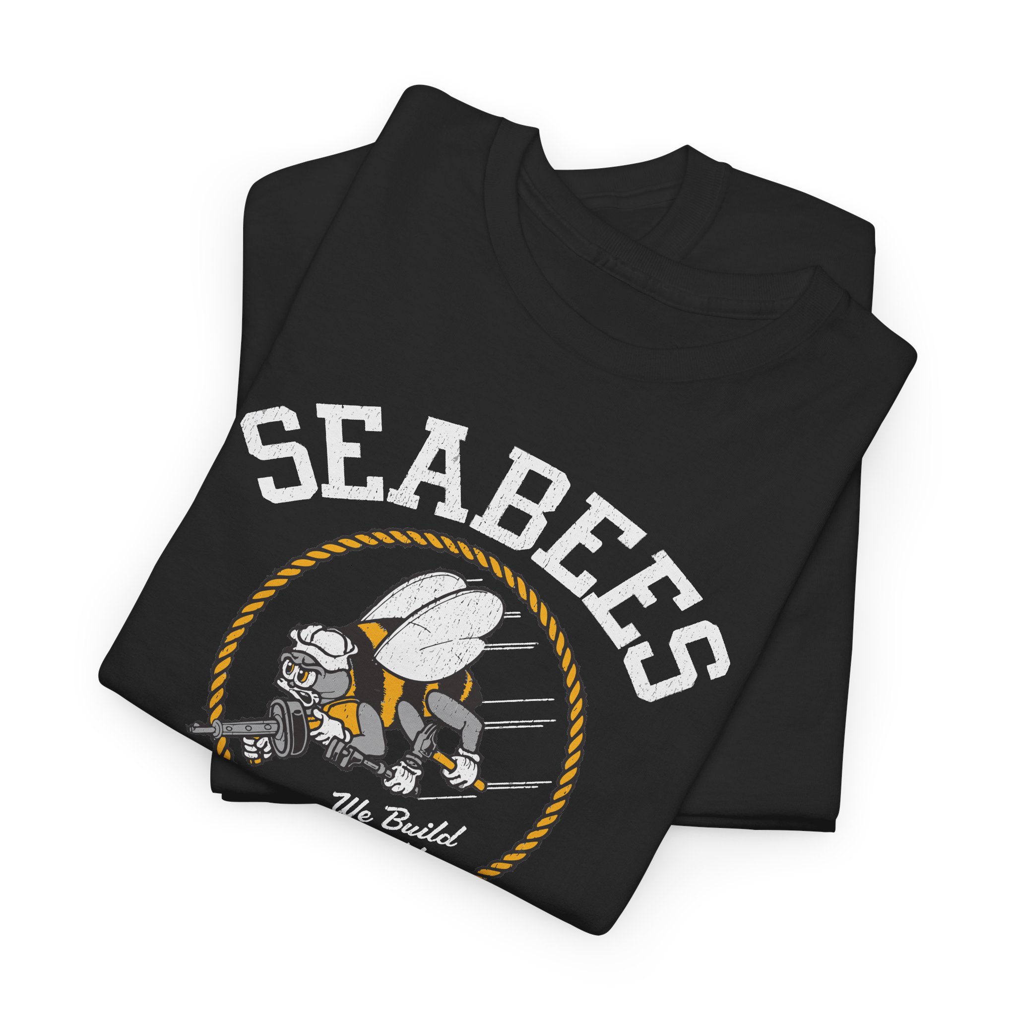 Seabees WWII Navy History Buff Patriotic USA Military T-Shirt | 5 Colors - Image 10