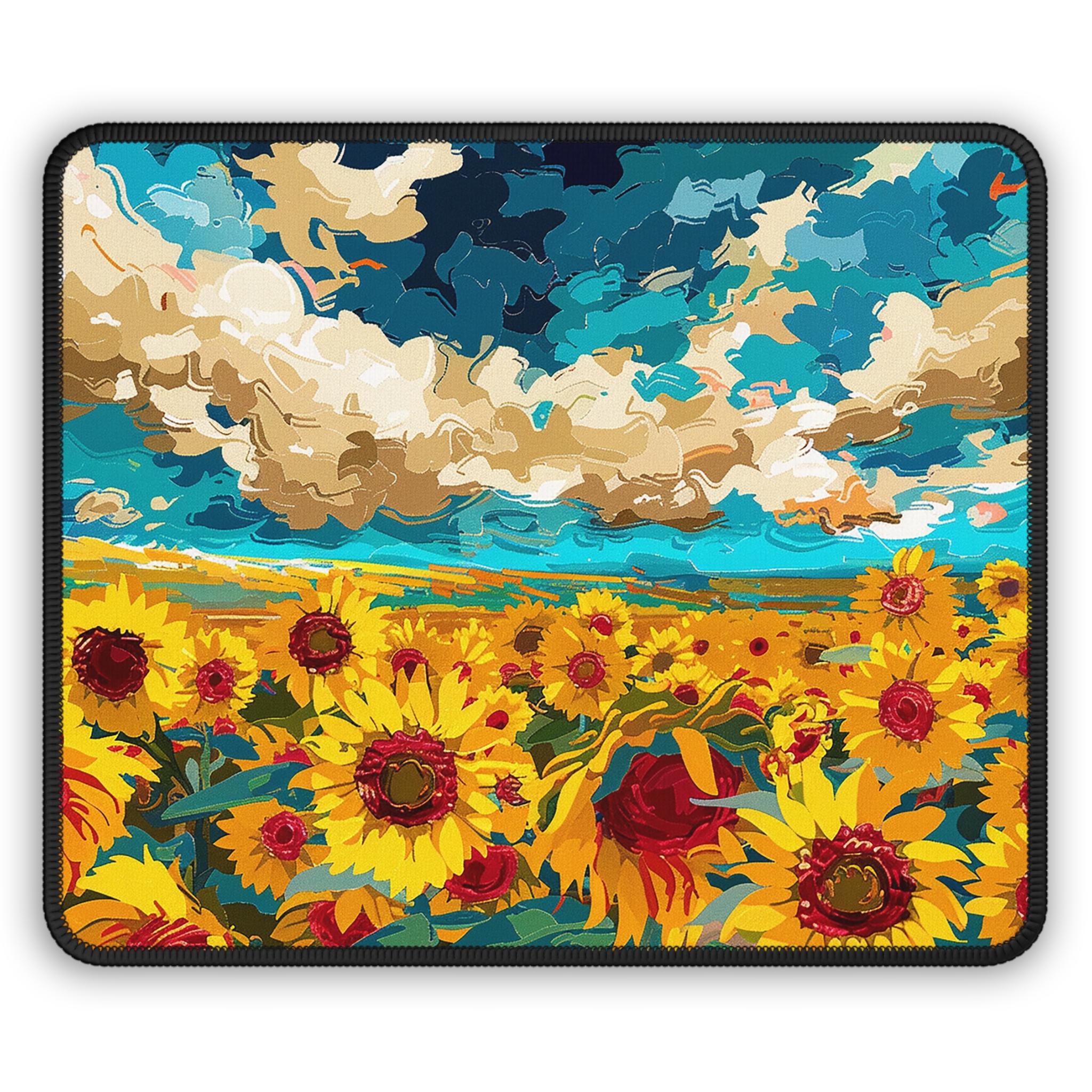 Sunflower Field Mouse Pad – Vibrant Floral Desk Mat Nature Gift