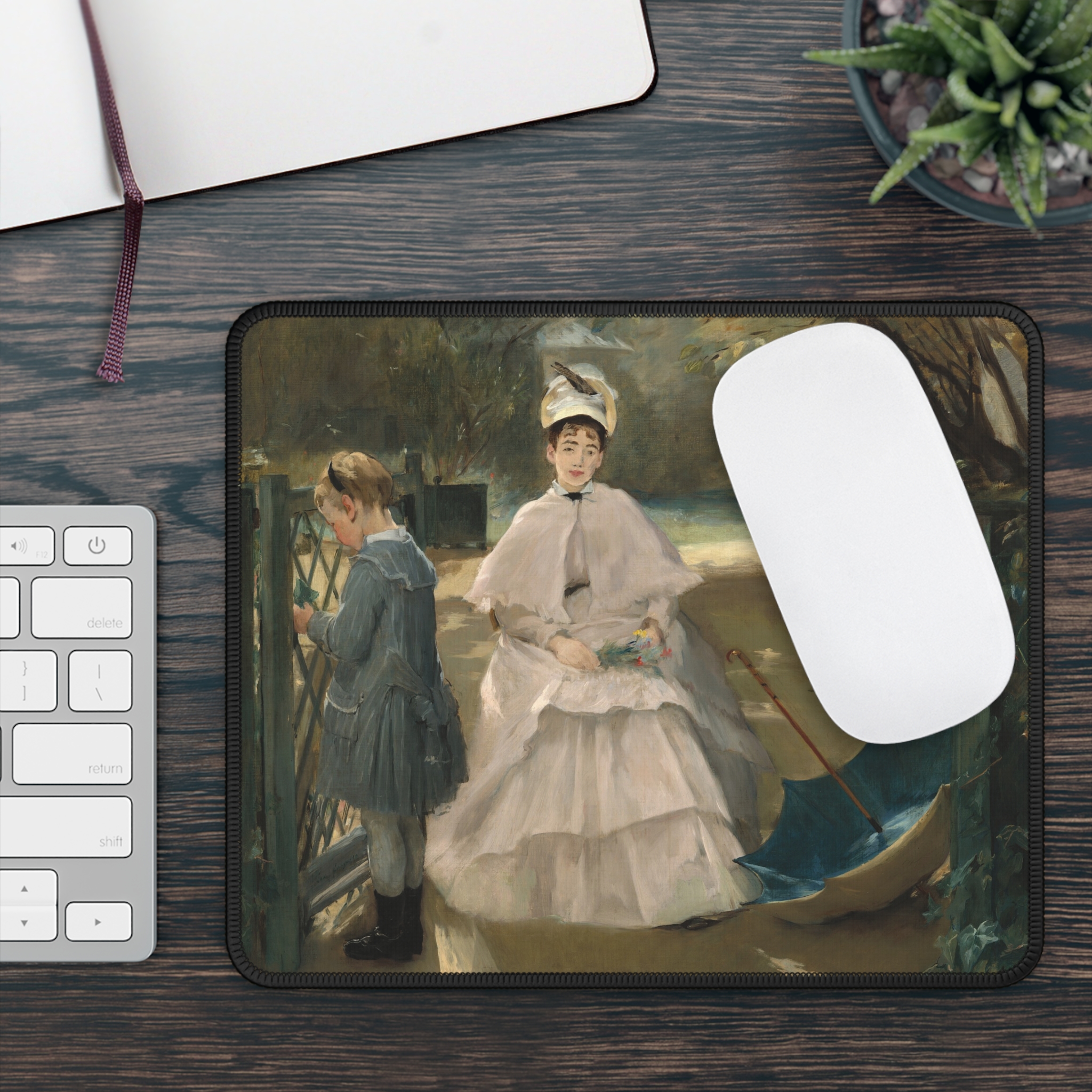 Eva Gonzalès Premium Mouse Pad, Nanny and Child, Art - view 3