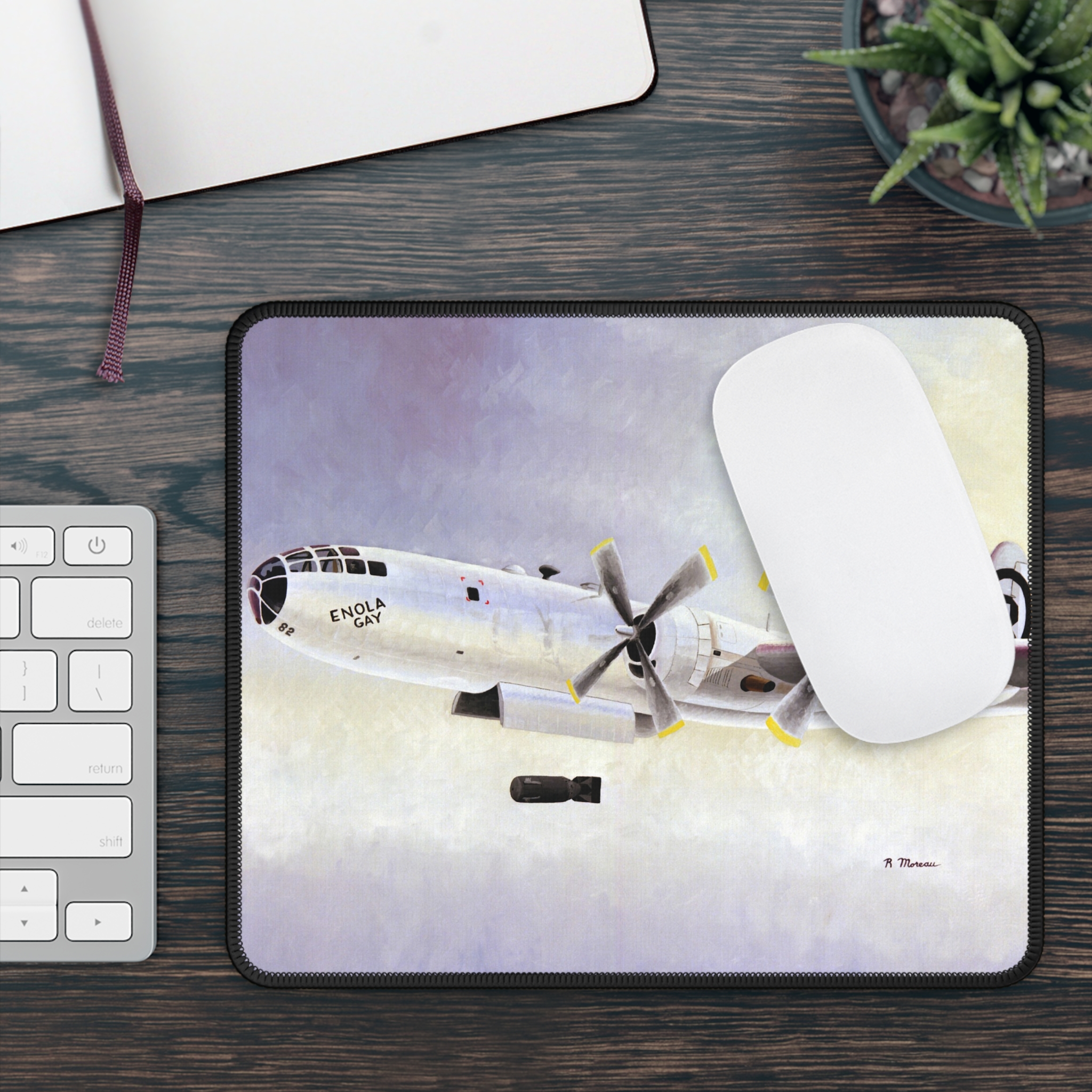 Enola Gay Mouse Pad - WWII Aviation Art Bob Moreau - view 3