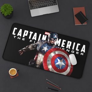 Captain America – First Avengers Movie Art – Multiple Sizes – Desk Mat Mouse Pad