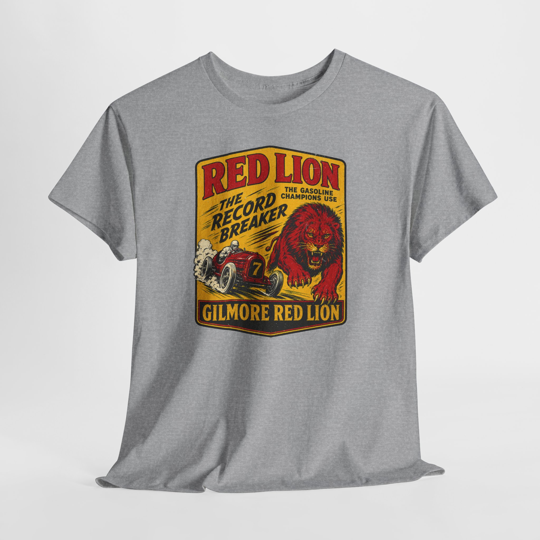 Gilmore Red Lion Gas and Oil Lover Vintage Style T-Shirt - view 12